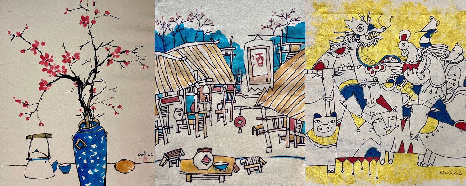 Ứng dụng tranh giấy dó trang trí